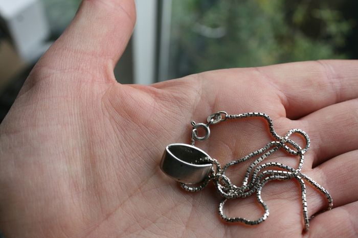 Sterling Silver 925  Necklace and Pendant 6,3g - L16"