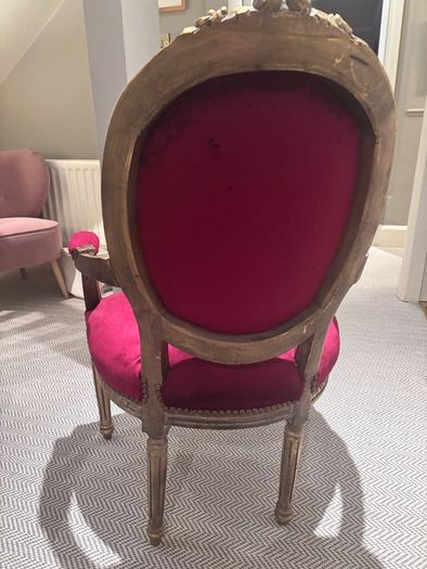 Antique red / gold chair