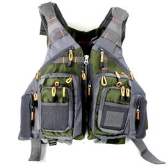 Fishing vest. Buoyancy aid. Life jacket. Adjustable. Multi-pocket. Fly fishing.
