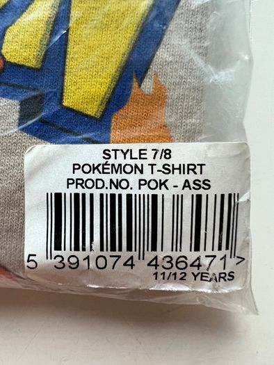 Pokemon 1999 Nintendo official license vintage t shirt new with tags