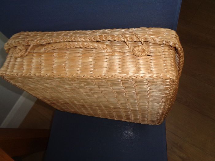 Vintage Wicker Suitcase for Sale