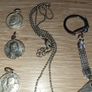 Vintage 1980s Pope John Paul II silver tone keychain and necklace italy plus other papal medals Image 3