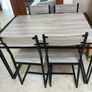 Good Sturdy 3.5Ft Kitchen Dining Table & 4 x Chairs Set - Can Deliver Image 2
