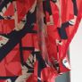 M&S red and navy shoulder overlap blouse Sz 16 Image 5