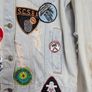 Topshop Moto Patch Distressed Denim Jacket UK 12 Image 8