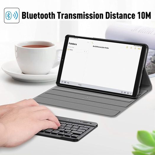 Keyboard Case for Samsung Galaxy Tab A7 Lite 8.7 inch 2021 (SM-T220 / T225 / T227), Slim Lightweight Stand Cover with Magnetically Detachable Wireless Bluetooth Keyboard