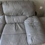 Grey Leather Corner Sofa Image 3