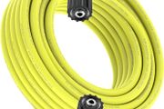 1/4 Pressure Washer Hose 10M,Power Kink Free High Pressure Hose M22 14MM Solid Fittings Pressur Washer Replacement Light Weight Yellow