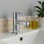 Chrome Mono Basin Mixer Sink Tap & Press Top Waste Image 2