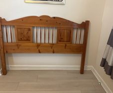 Wooden king bed headboard