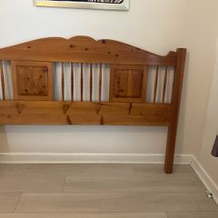 Wooden king bed headboard