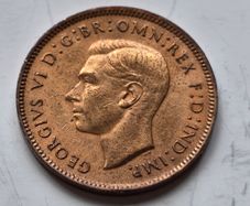 1943 Farthing United Kingdom Coin