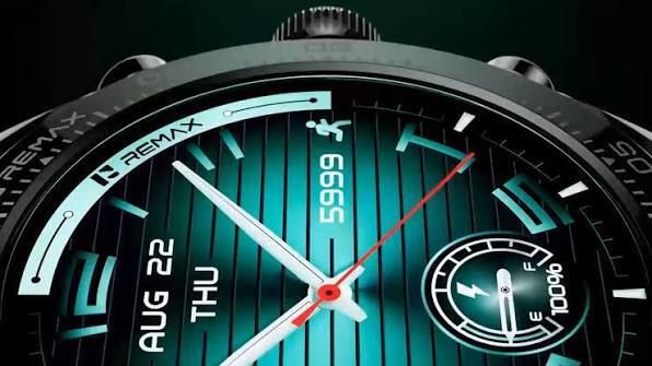 Remax Watch 35 (blue) Piloteer Series Full Metal Amoled Display Smartwatch, Dual-mode Bluetooth/ New