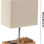 USB Bedside Table Lamp, HHome Plus Desk Lamp with 3 USB Charging Ports and Phone Charge Dock, Wood Charging Station and Organizer, Perfect Light for Bedroom, Guest Room, Living Room, Office Image 4