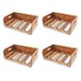 Wine Racks 4 pcs for 16 Bottles Solid Reclaimed Wood Image 3
