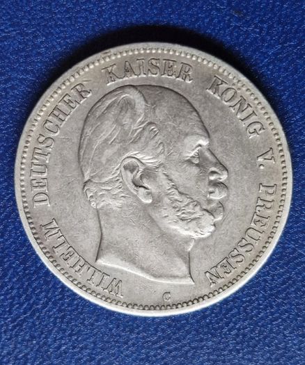 Germany 1876 Prussia 5 Mark - William I Silver coin