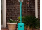 In/outdoor Blue  Radiant Gas Patio Heater 13.5 kW Sturdy Steel with Wheels