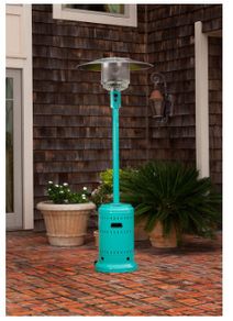 In/outdoor Blue  Radiant Gas Patio Heater 13.5 kW Sturdy Steel with Wheels
