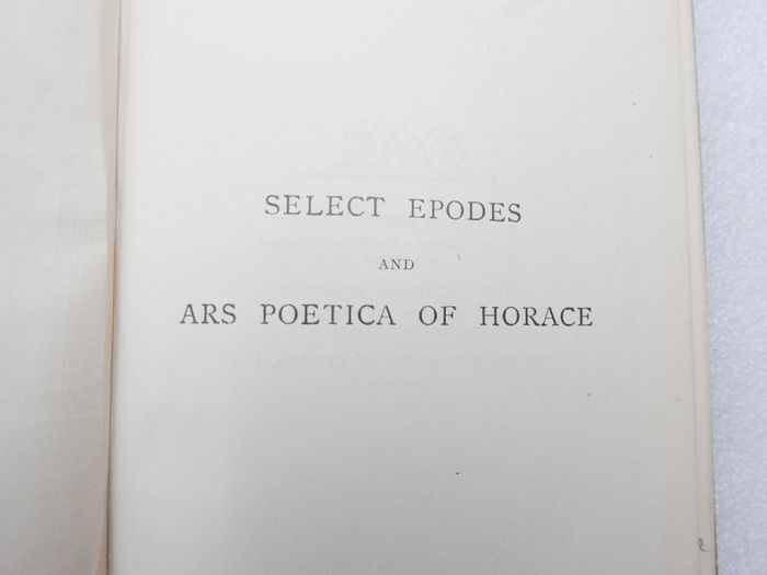 Horace Epodes and Ars Poetica.