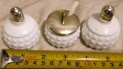 unusual white cruet set