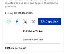 Luke Combs Sat Night Tickets x 2