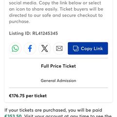 Luke Combs Sat Night Tickets x 2