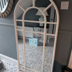 Metal Stressed Arched Window Mirror #reduced#