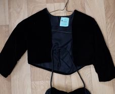 Black Velour Jacket And Hand Muff