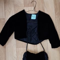 Black Velour Jacket And Hand Muff