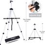 66"/167cm Easel Stand Tabletop and Floor Art Easel, from 21" to 66" Height Adjustable Picture/Poster/a2 a3 a4 Canvas Display Stand with Carry Bag Image 5