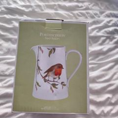 Brand New Portmeirion Red Robin Large Jug (1.7L) - Boxed