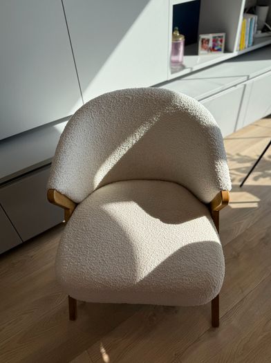 Zara Cream Boucle Armchairs x 2
