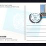 2001 United Nations New York cancel of 1st July tying pre-paid post 1998 card. Scan of front and rear shown. Image 2