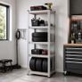 Heavy-Duty Shelving Unit, 5 Tiers, HWD: 200 x 90 x 60 cm, Silver up to 875 kg, basement & garage, storage rack, steel Image 3