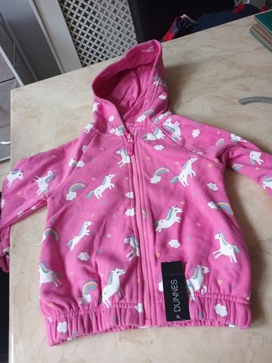 Dunnes  Stores  Baby Girls Zip-Up  Hoodie.   Age 18-23 Months.   B.N.W.T.
