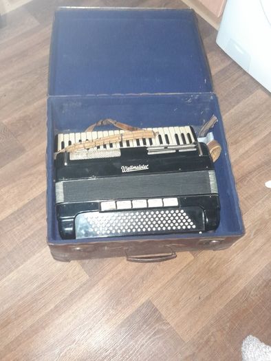 Rare Old Weltmeister Bass Accordion 1960s With Case