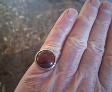 Sterling Silver Cabochon Red Jasper Ring