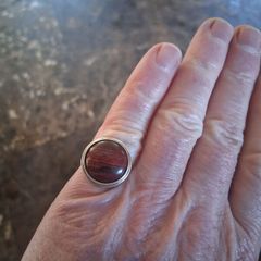 Sterling Silver Cabochon Red Jasper Ring