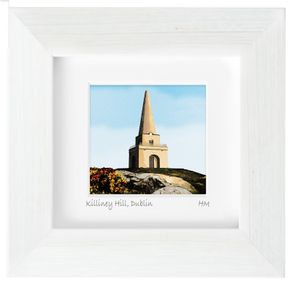 Killiney Hill Obelisk,4 inch framed print by artist Helen Mathews