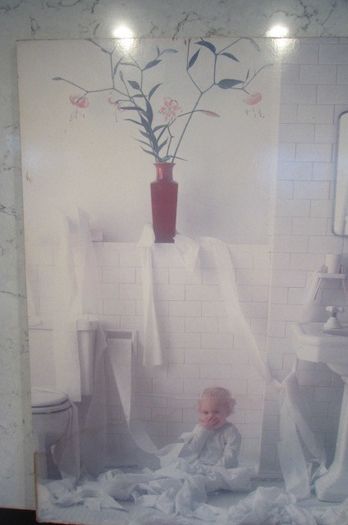 Baby in Bathroom Picture for Sale