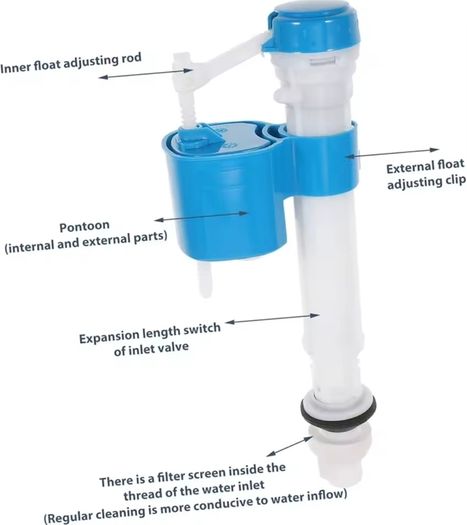 toilet water valve float 1/2