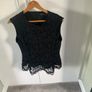 Zara black top - lace detail Image 2