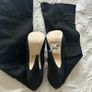 Black Suede Over the Knee Boots UK 7 Image 4