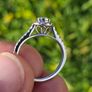 Brand New 18ct White Gold Round Halo Cluster Engagement Ring Image 6