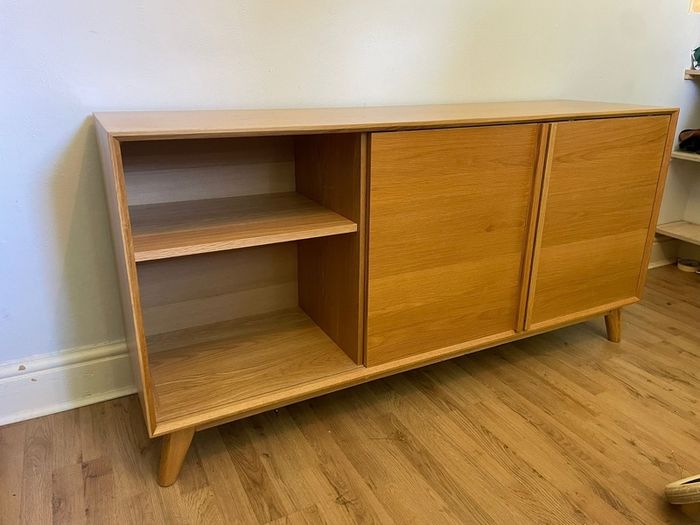 oak veneer sideboard