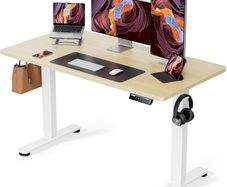 Electric Standing Desk Height Adjustable 120 x 60cm Sit Stand with 4 Memory Smart Pannel for Home Office Splice Board
