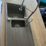 Grey Pyragranite Double Kitchen Sink with Taps Image 4