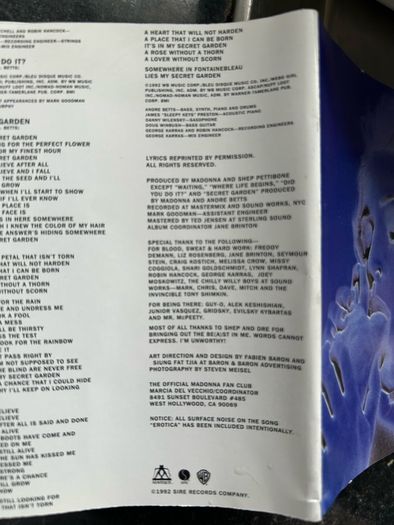 Madonna Erotica    CD