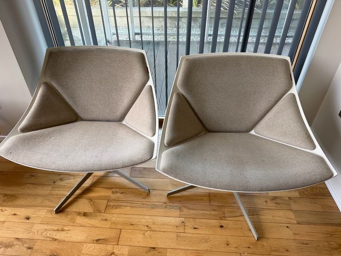 Pair of Republic of Fritz Hansen space chairs