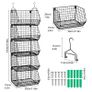 Brand New 5-Shelf Metal Hanging Closet Organiser Wall Mounted - Black. Image 2